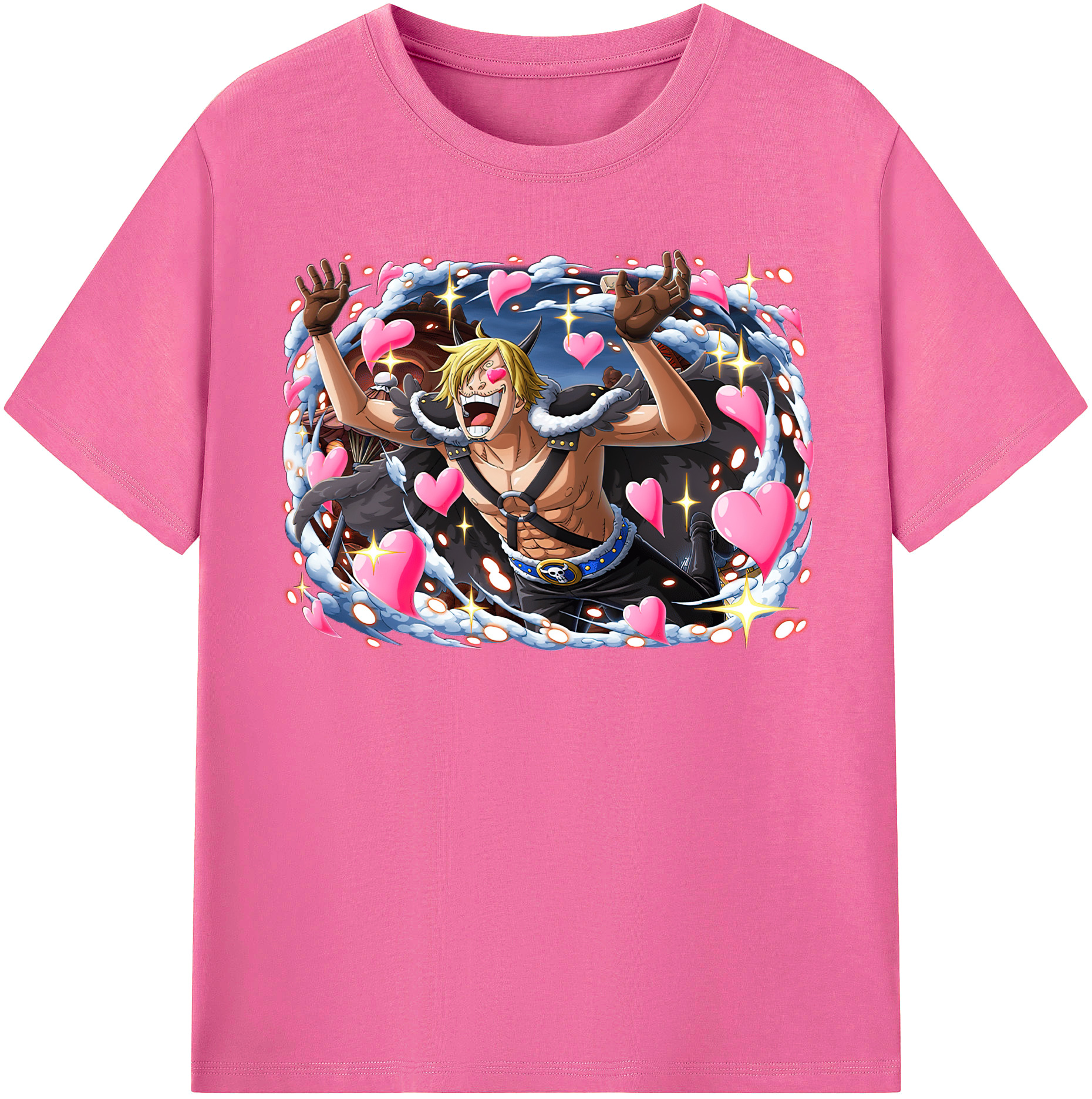 （画像用） ワンピース サンジ ONE PIECE Sanji レディースカジュアルプリントTシャツ（綿100％）